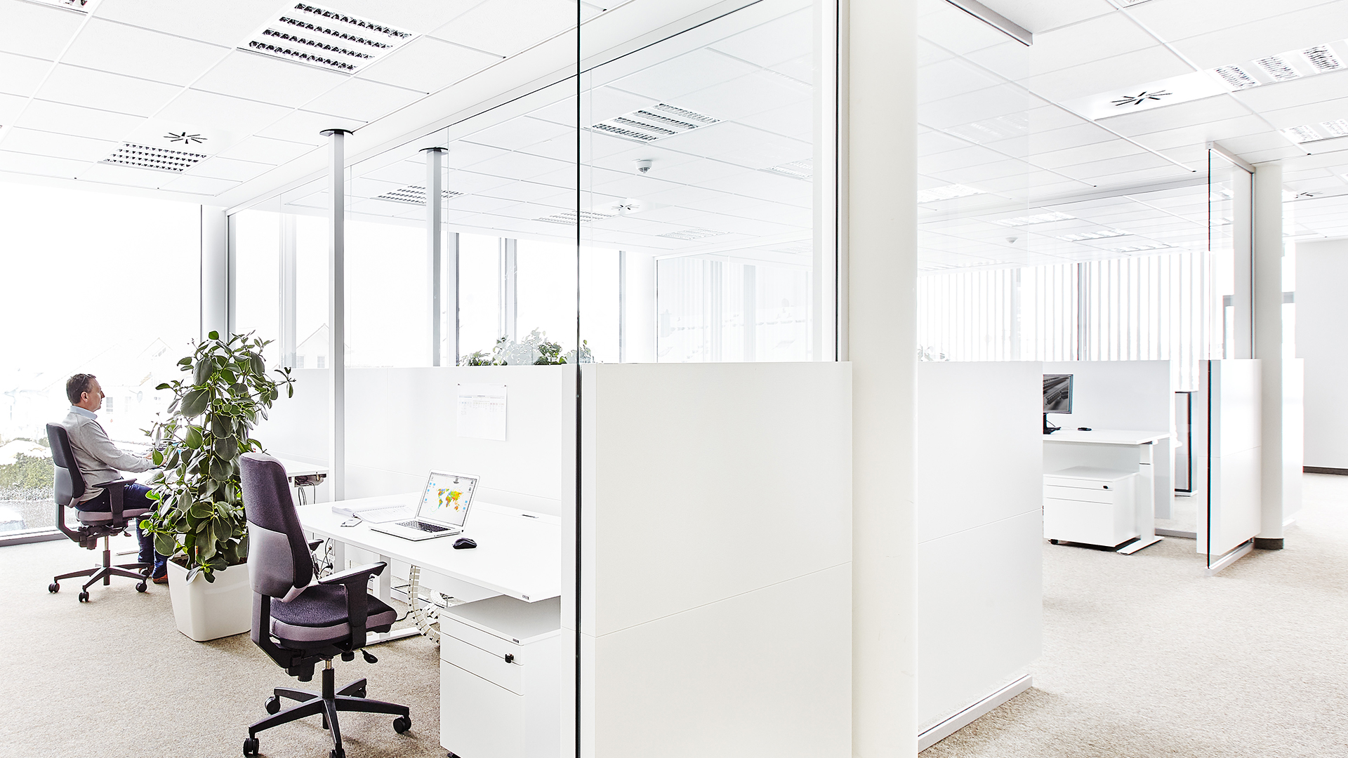 Ganzglaswand System 3400 Transparent und offen 